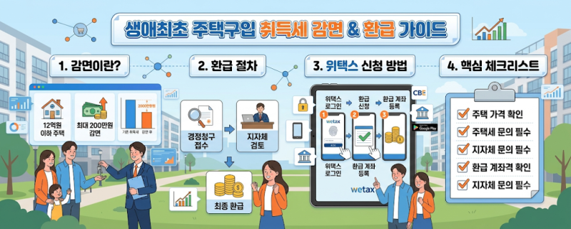 생애최초 주택구입 취득세 200만원 감면, 조건과 환급 방법은?