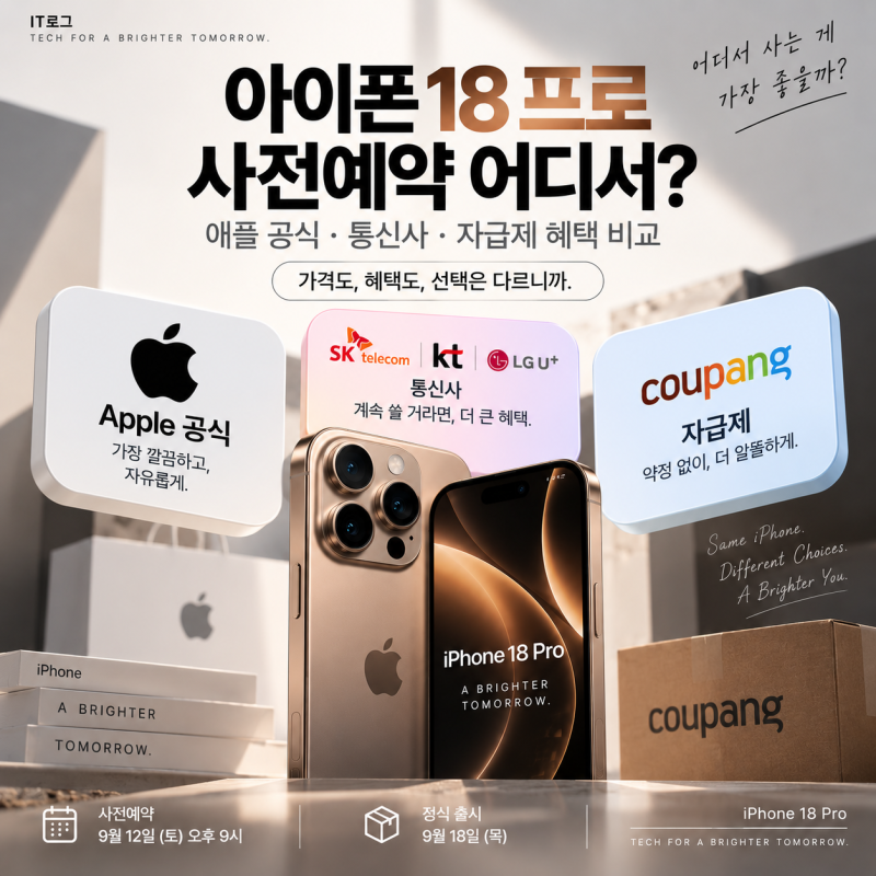 아이폰18 프로 사전예약 어디서 해야 할까? 자급제·통신사 혜택 비교