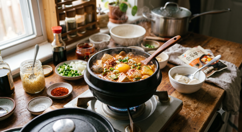 맹물로 끓여도 전문점 맛 나는 순두부찌개 황금레시피