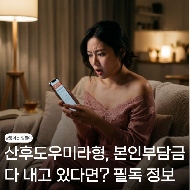 산후도우미 라형, 본인부담금 다 내고 있다면? 모르면 손해보는 꿀팁