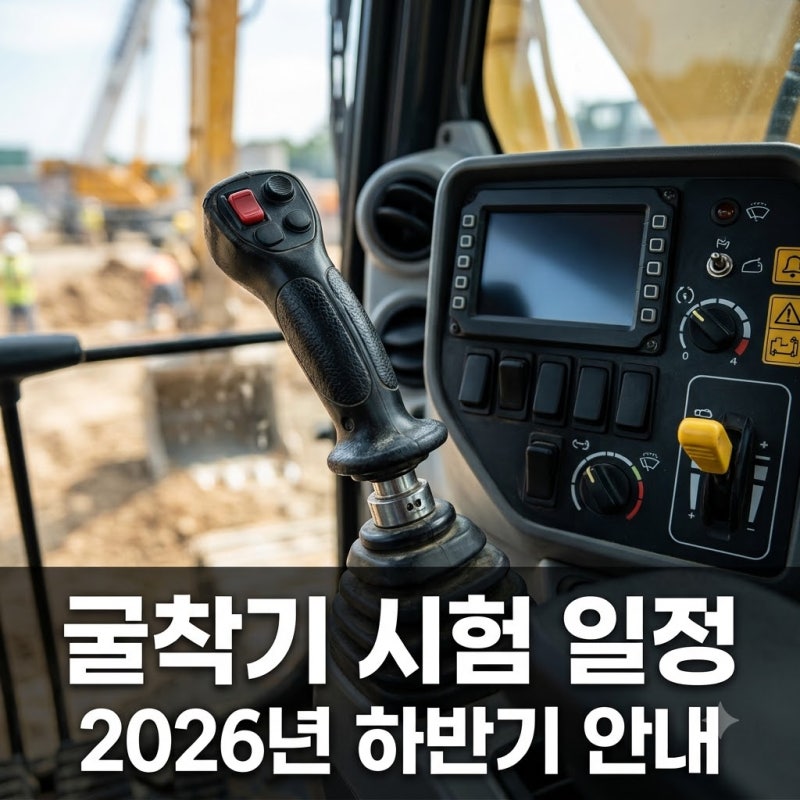 2026년 굴착기운전기능사 시험일정 남은 기회는? "지금 놓치면 내년에나.." 필기부터 실기까지