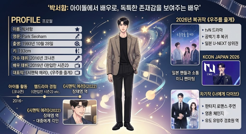 박서함 배우 프로필｜시맨틱 에러부터 우주를 줄게, 너에게 다이브까지