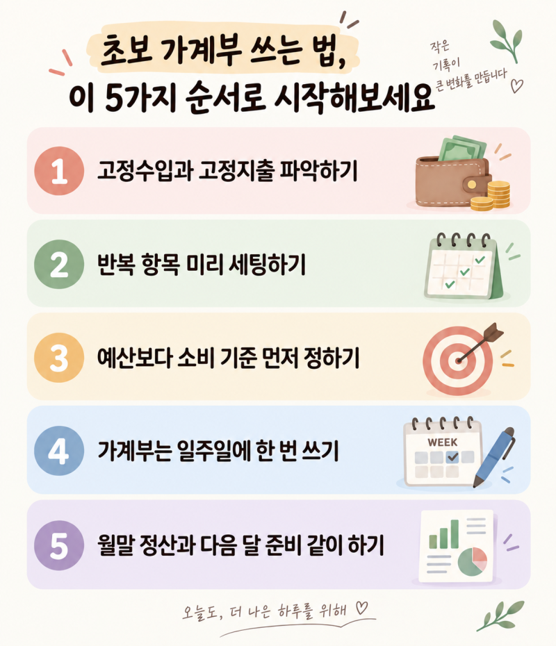 초보도 쓸 수 있는 가계부 쓰는 법, 워킹맘은 일주일에 한 번이면 충분해요
