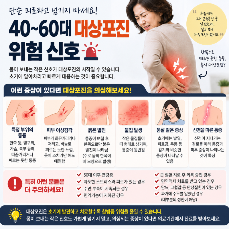 40~60대 대상포진, 왜 잘 걸릴까요?