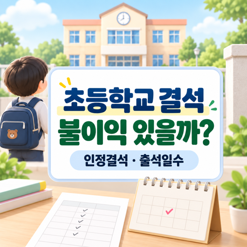 초등학교 결석하면 불이익 있을까? 인정결석 기준과 출석일수 알아보기