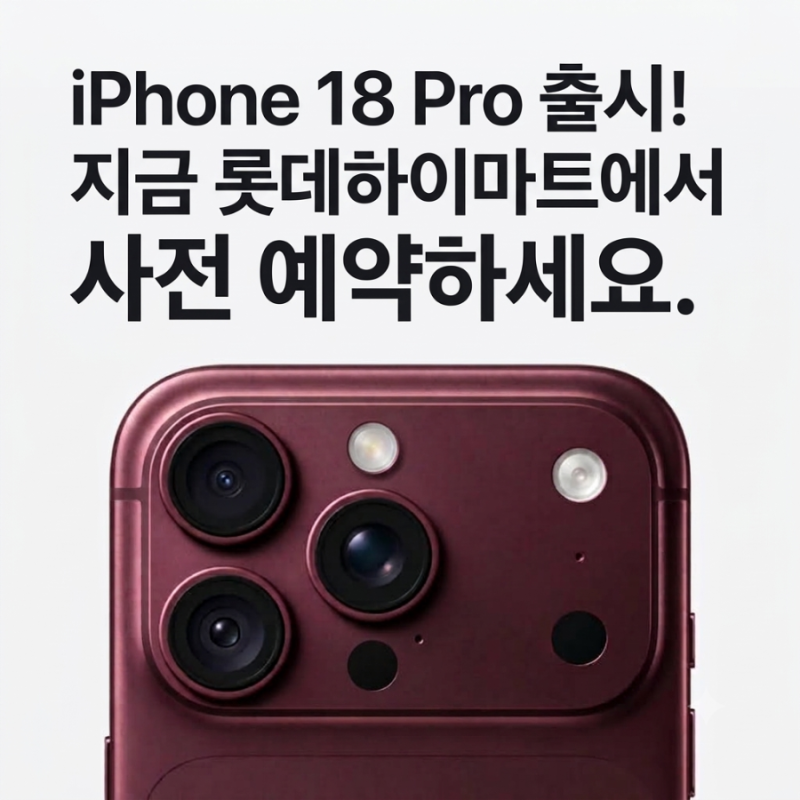 아이폰 18 프로 사전예약 및 가격 정보, 롯데하이마트에서 추천하는 롯데제휴카드 혜택과 구....