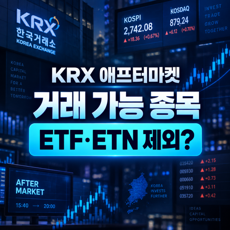 한국거래소 애프터마켓 거래 가능 종목｜ETF·ETN도 밤 8시까지? 제외 종목 총정리