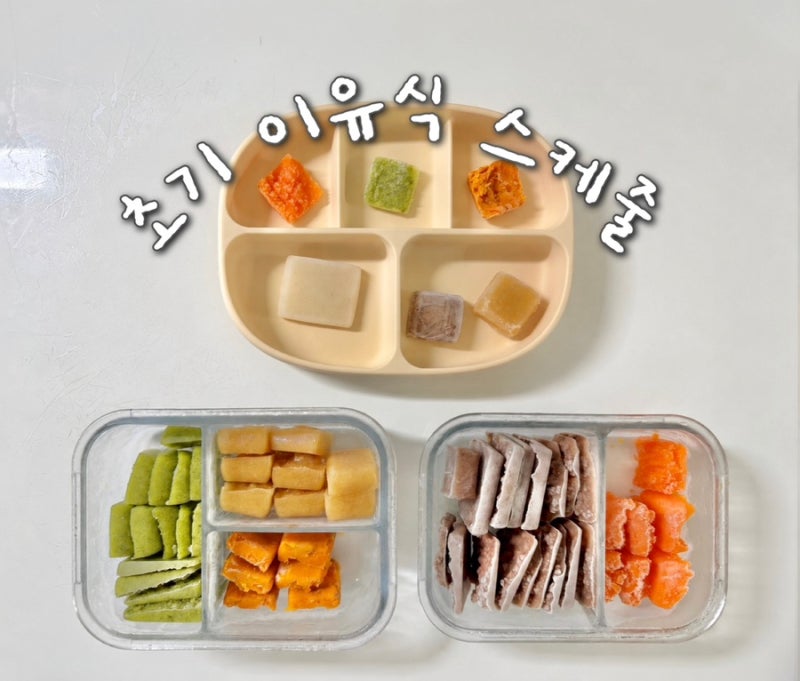 6개월 초기이유식 스케줄 ｜ 토핑이유식 시간·수유 간격부터 한 달 식단표까지