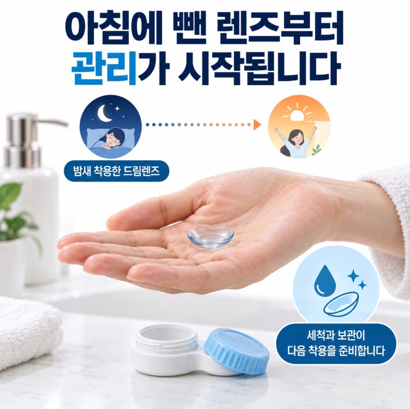 드림렌즈 세척과 보관 방법 아침 관리 순서