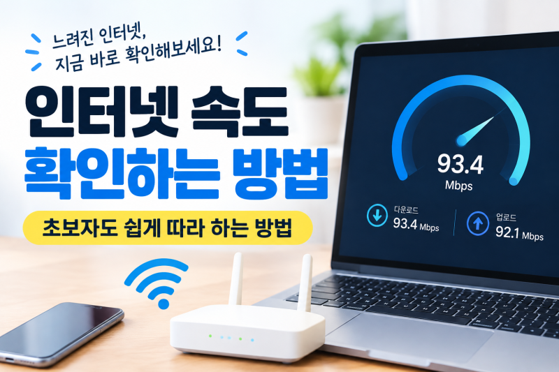 인터넷 속도 확인하는 방법, 초보자도 쉽게 따라 하는 인터넷 속도 측정