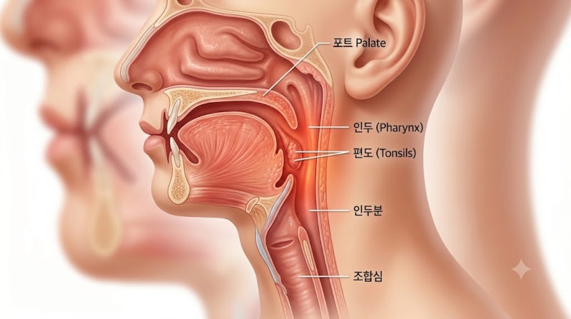 급성인두염 증상과 원인 목 통증 단순 목감기와 차이점 정리