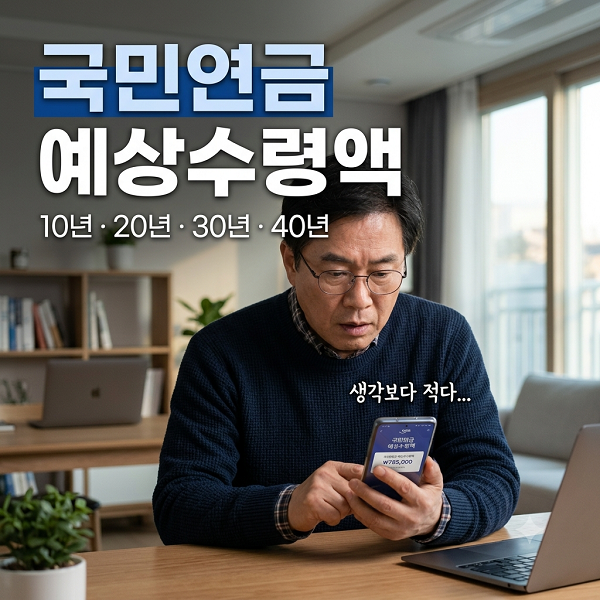국민연금 예상수령액 조회, 10년·20년·30년·40년 납부하면 얼마?