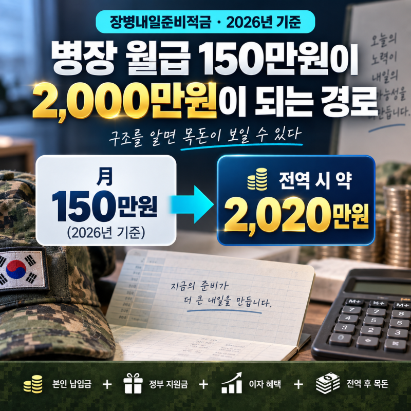 군대 가면 돈을 모은다는데, 병장 월급 150만원이 2000만원이 되는 경로