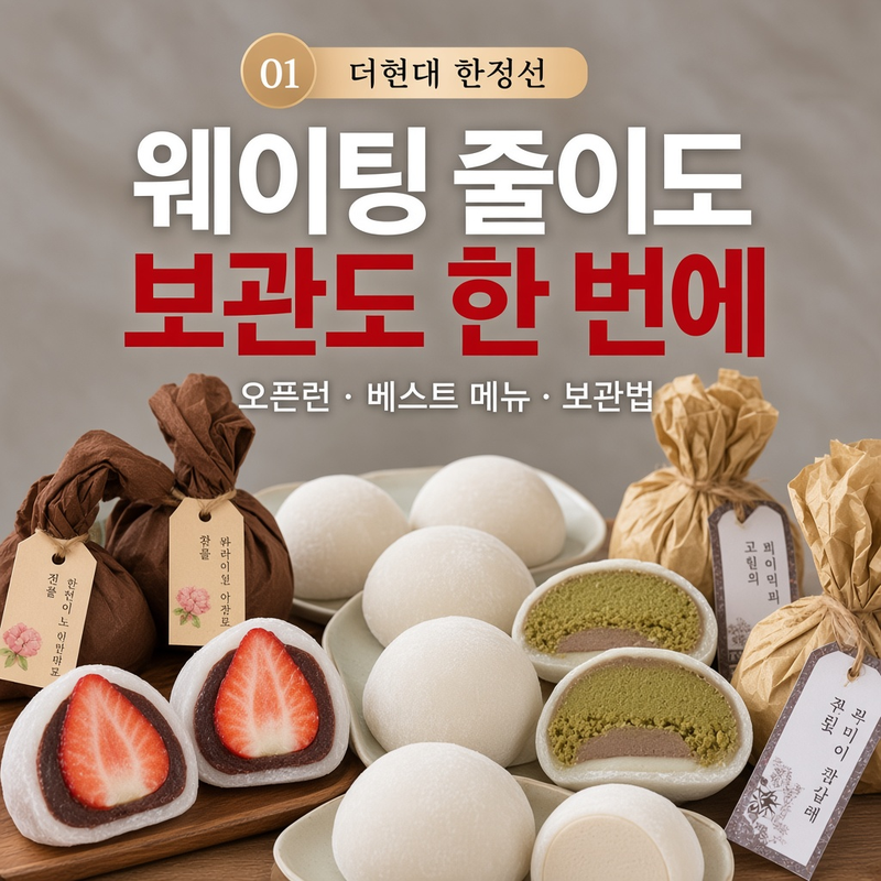 강남 신세계 한정선 찹쌀떡 종류별 맛 평가와 다음날 보관법 총정리