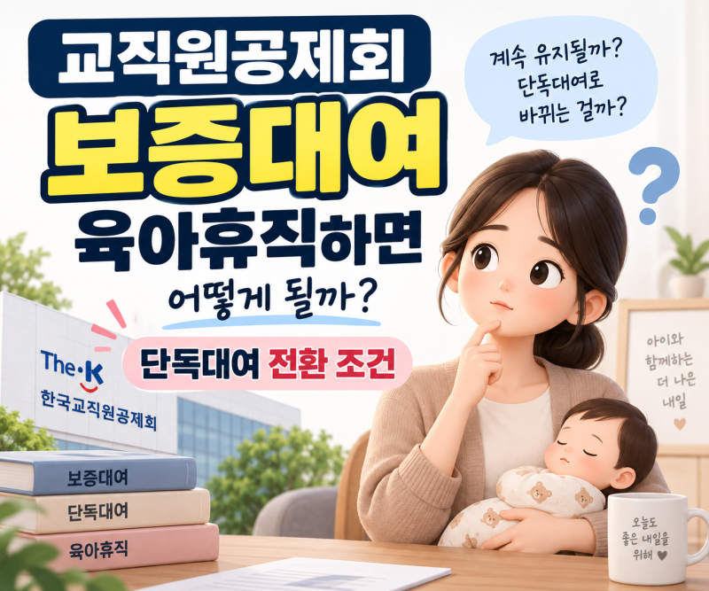 교직원공제회 보증대여 받고 육아휴직하면 어떻게 될까?｜단독대여 전환 조건