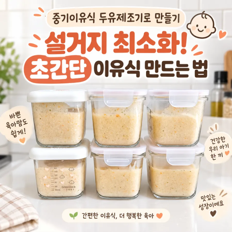 중기이유식 두유제조기로 만들기｜설거지 최소화! 초간단 이유식 만드는 법