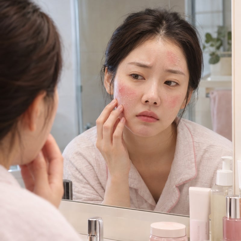 얼굴건선 증상부터 원인·치료까지, 환절기 각질이 반복된다면?