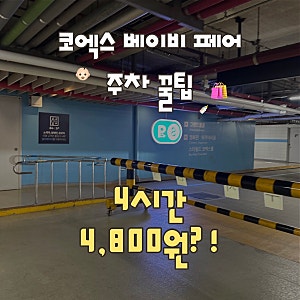 베이비페어 주차꿀팁 │ 코엑스 주차비 아끼는 법, 4시간 4,800원으로 다녀오기