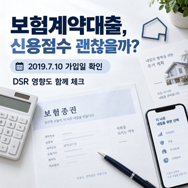 보험계약대출 신용점수 안 떨어진다? 가입일에 따라 달라집니다.