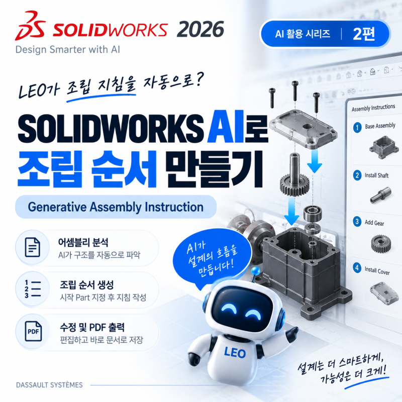 2편_SOLIDWORKS AI로 조립 순서 자동 생성하기 | LEO Generative Assembly Instruction
