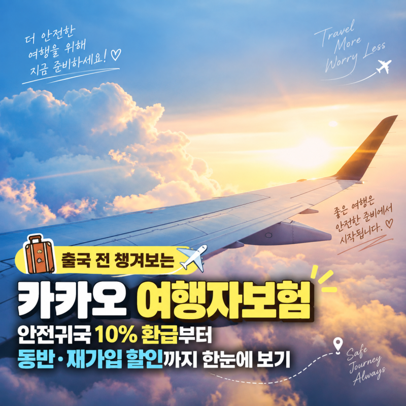 여행 가서 돈 번다고? 10% 돌려받는 카카오 여행자 보험, 안전귀국 환급 꿀팁