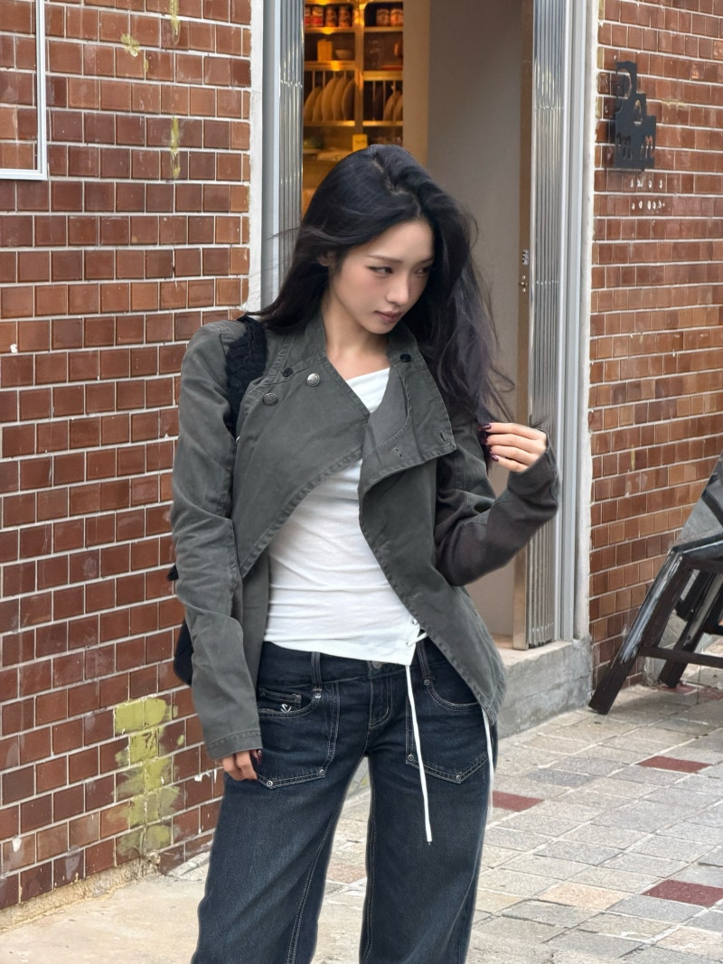 크롭 자켓이 짧아 보이지 않는 비결, 프로미스나인 노지선 한남 룩
