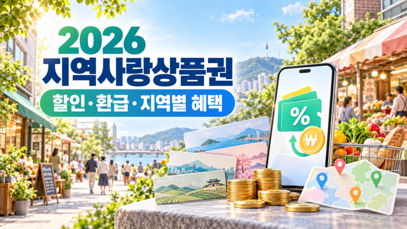 2026 지역사랑상품권 지원 총정리｜지역별 할인율·환급 혜택·구매 방법