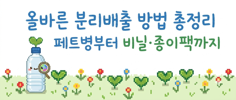 올바른 분리배출 방법 총정리｜페트병부터 비닐·종이팩까지 헷갈리는 재활용품 버리는 방....