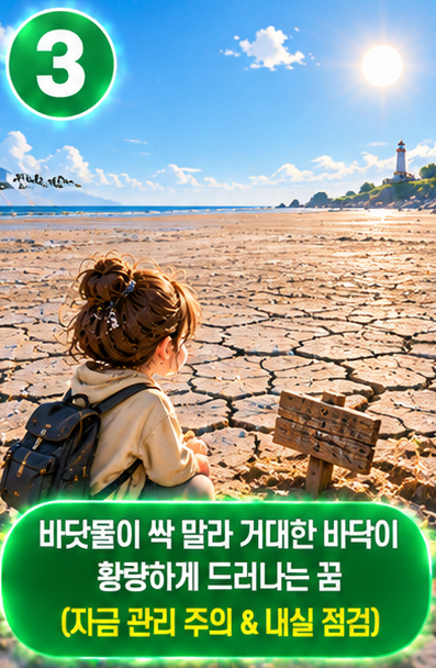 꿈 해몽 _ 바다나 강물이 싹 말라버리는 꿈 / 바닥이 보이면 흉몽? 상황별 완벽 정리 (자금 재....