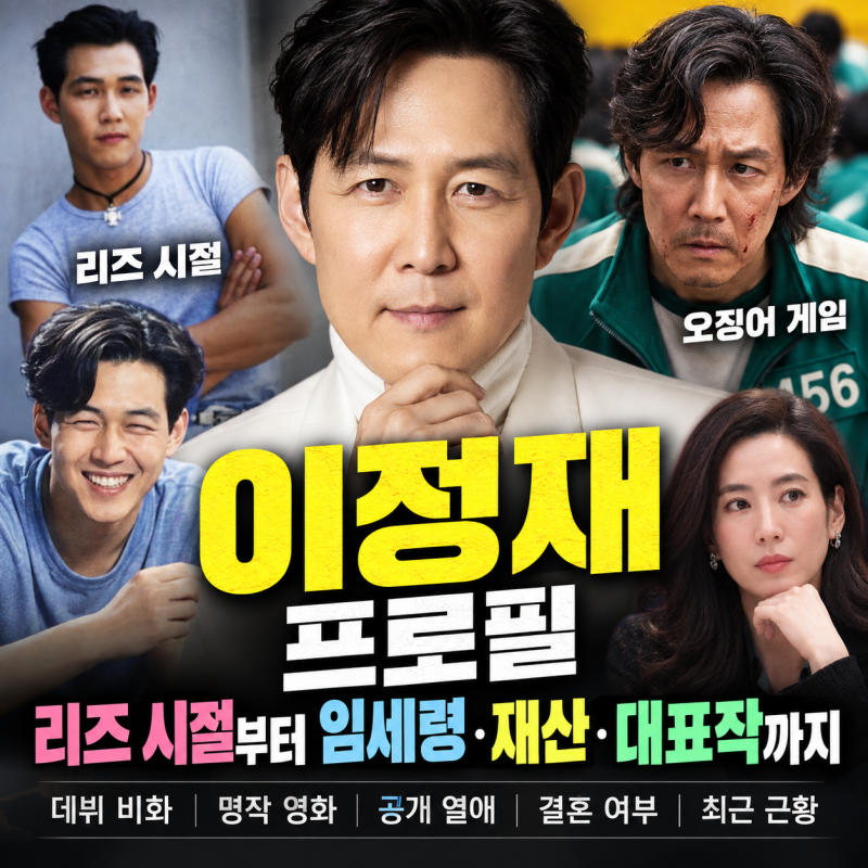 이정재 프로필, 리즈 시절부터 임세령·재산·대표작까지