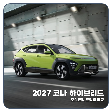 "3500만원 소형 SUV" 2027 현대 코나 하이브리드