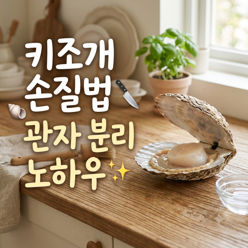 키조개 손질법, 관자 분리부터 내장 제거·세척하는 방법
