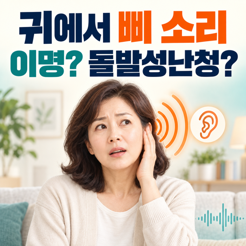 귀에서 삐 소리가 나는 이유｜이명일까? 돌발성난청을 놓치면 안 되는 신호