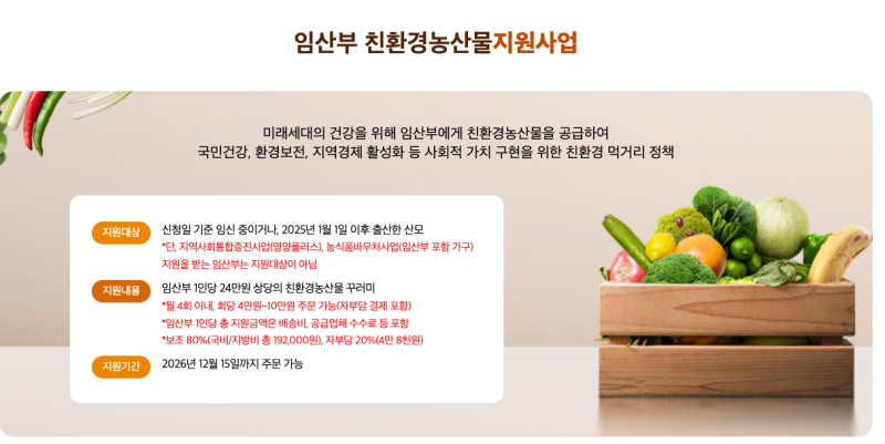 임산부 친환경 농산물 지원 신청방법｜9만6천원 주문하고 19,200원 결제한 후기