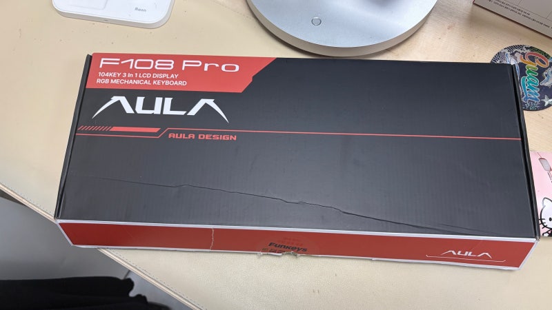 아우라 키보드 독거미 F108 Pro 치즈화이트 세이야축 사용후기
