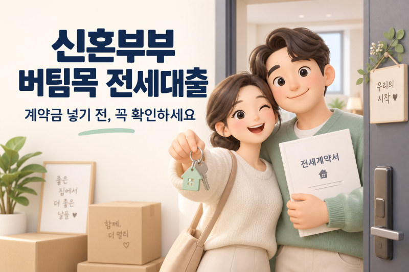 [신혼집 대출 가이드 ②] 신혼부부 버팀목 전세대출, 계약금 넣기 전 확인할 조건·한도·금리