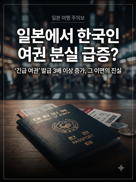 일본 여행 갔다가 여권 잃어버리면? 한국인 사이 급증한 ‘긴급여권’ 주의