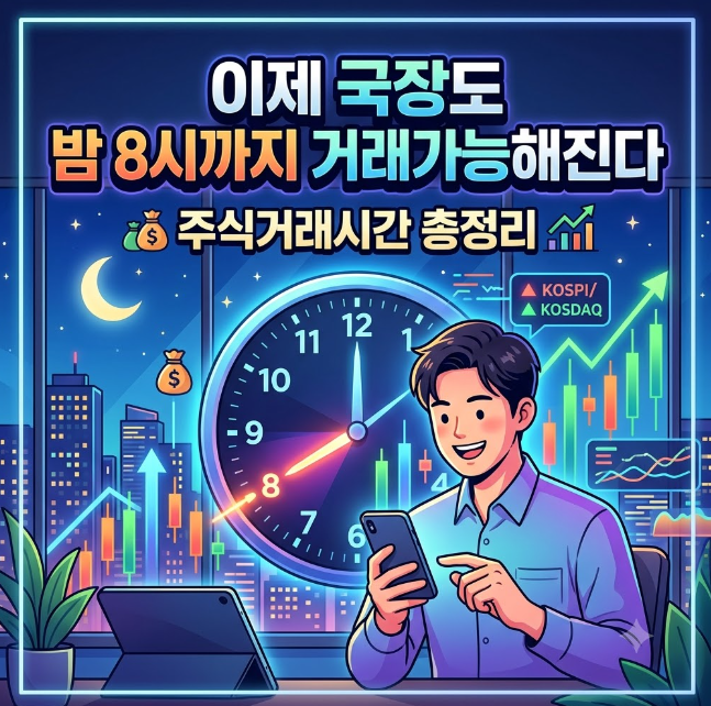 이제 국장도 밤 8시까지 거래가능해진다 주식거래시간 총정리