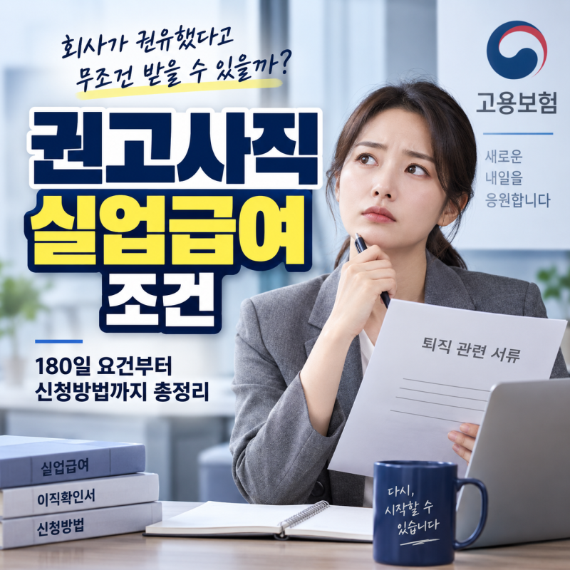 권고사직 실업급여 조건, 회사가 권유했다고 무조건 받을까?