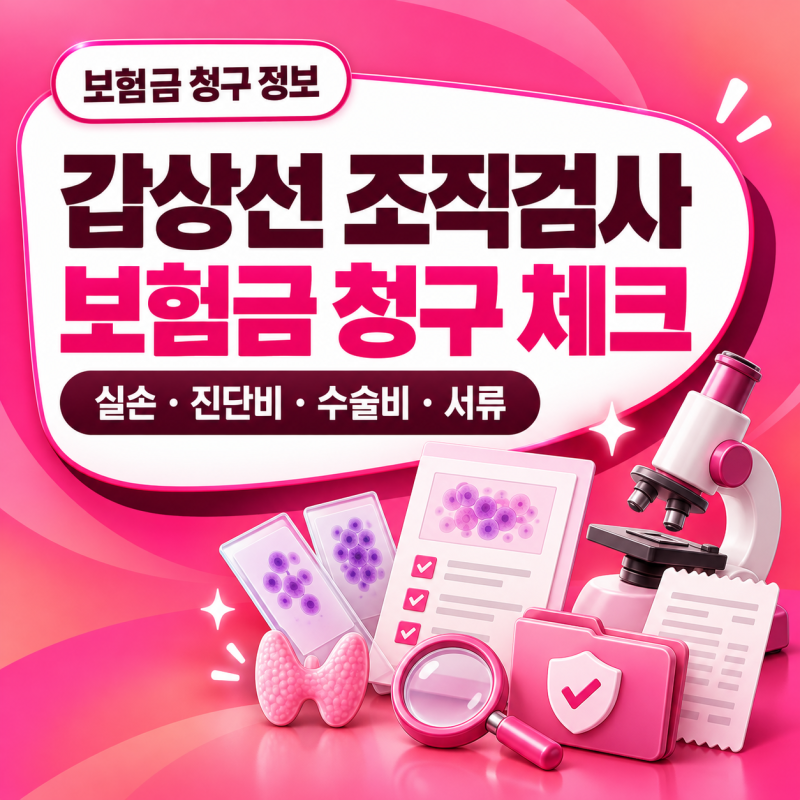 갑상선 조직검사 보험금 청구 준비서류｜실손·수술비·진단비 확인사항