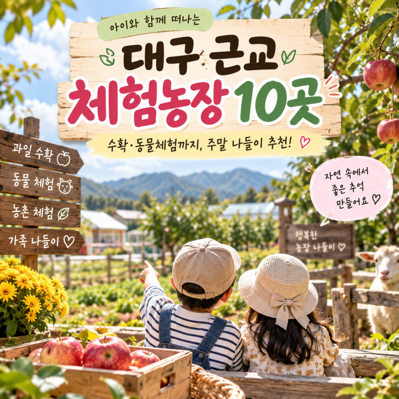 대구 근교 아이와 가볼 만한 체험농장 10곳｜수확·동물체험까지