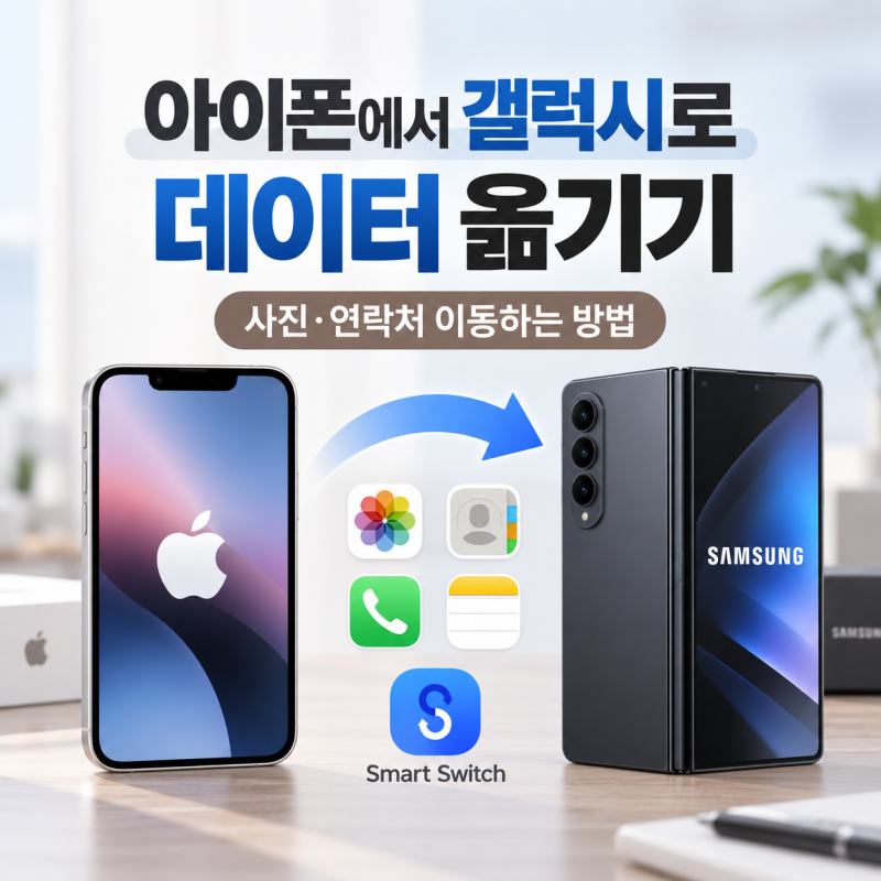 아이폰에서 갤럭시로 데이터 옮기기, 스마트 스위치로 사진·연락처 이동하는 방법