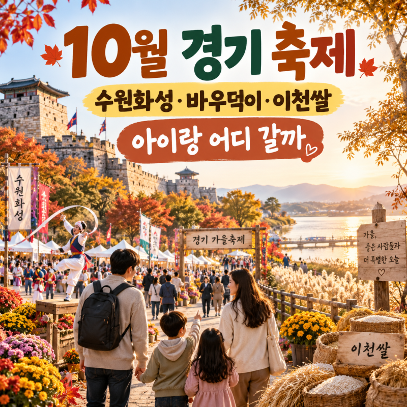 2026년 10월 경기 축제 총정리｜수원화성·바우덕이·이천쌀·두물머리까지 가을축제 어디 갈....