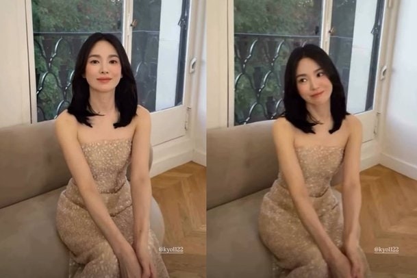 "여왕 미모 그 자체" 송혜교, 44세 드레스 자태에 시선 집중…메이크업 전후 분위기가 이렇게 ....