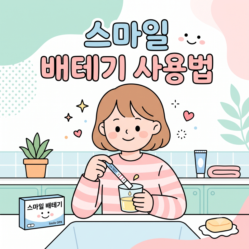 스마일 배테기 사용법 : 헷갈리는 배란테스트기 피크