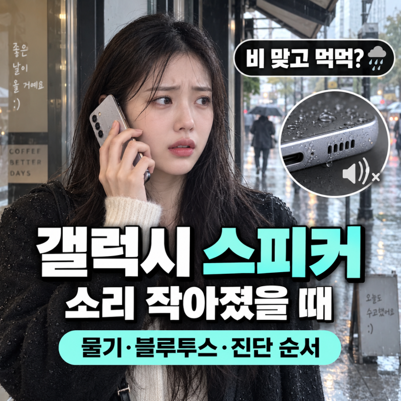 갤럭시 통화 소리 작게 들림 물에 빠졌을 때 복구 방법!