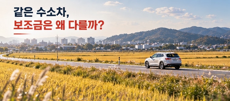 수소차 보조금 같은 넥쏘인데 왜 다를까? 2026 지역별 지원금 차이