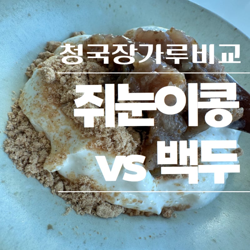 [장건강 2탄] 청국장가루 쥐눈이콩으로 먹어야 하는 이유! 일반 백두 vs 쥐눈이콩 효능 비교 ....