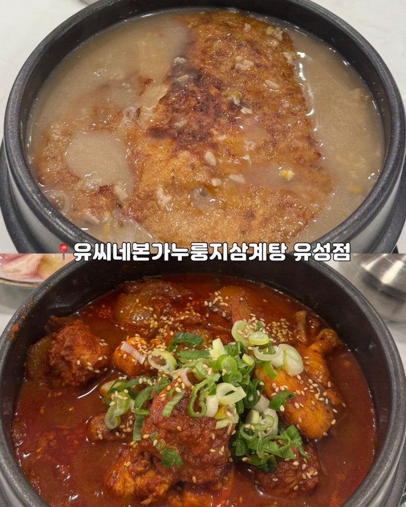 장대동맛집 [유씨네본가누룽지삼계탕 유성점] 진한 육수의 건강한 누룽지 삼계탕 대전유성....