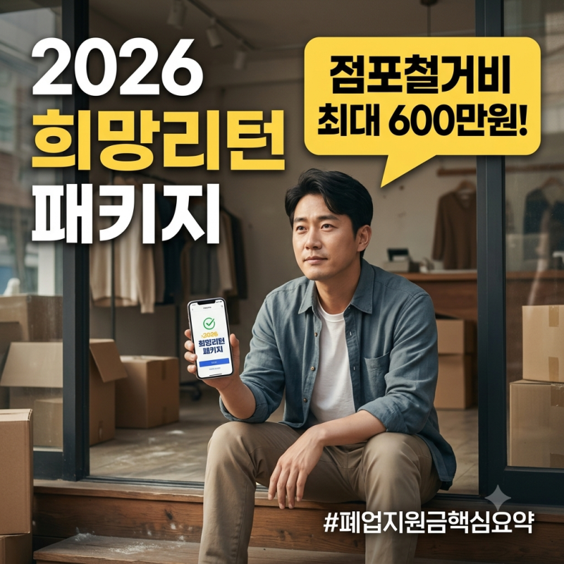 희망리턴패키지 소상공인 폐업지원금 신청방법 및 종류 3가지 비교 핵심 요약